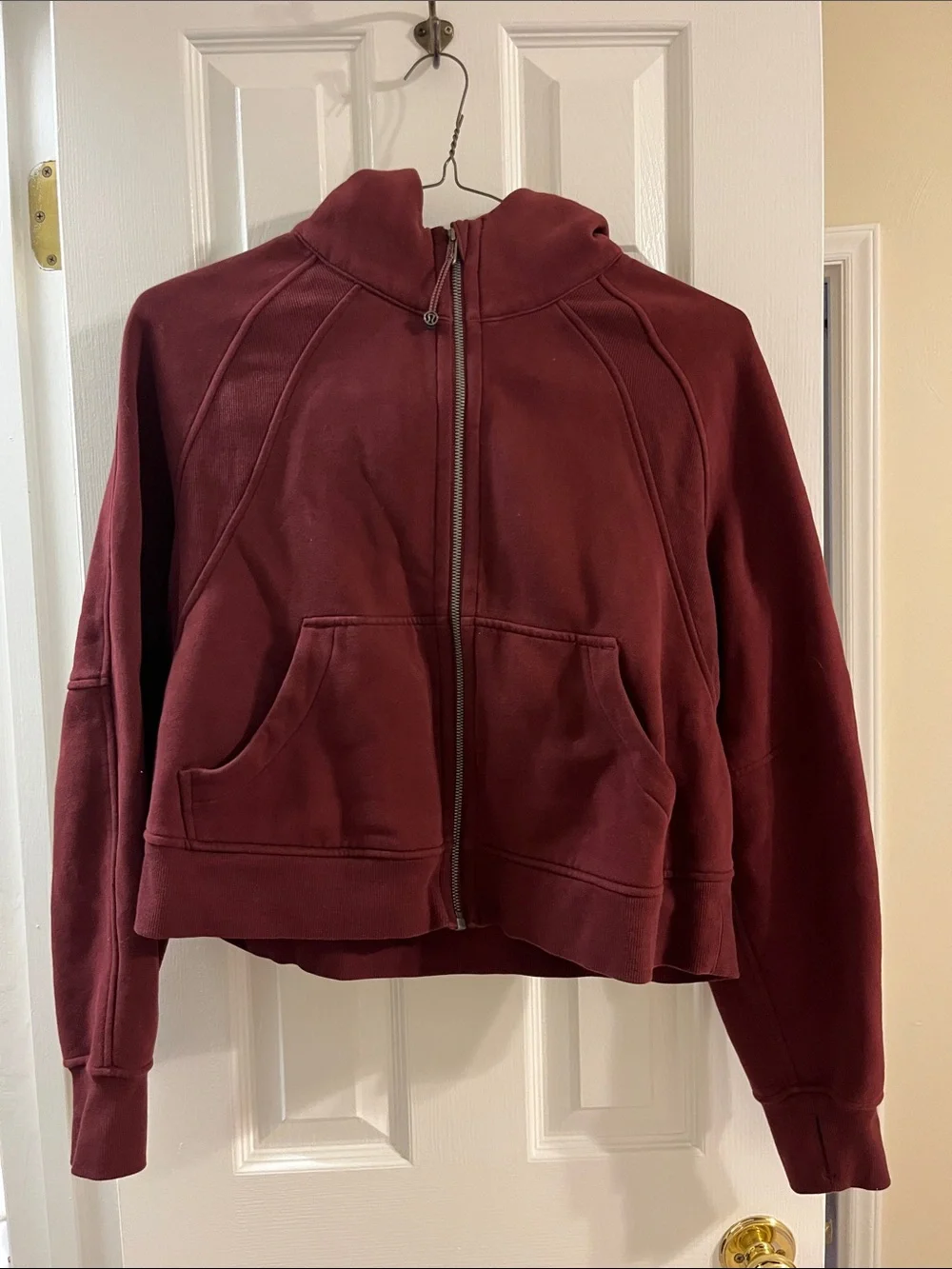 Lululemon Athletica Burgundy Full Zip Scuba Jacket